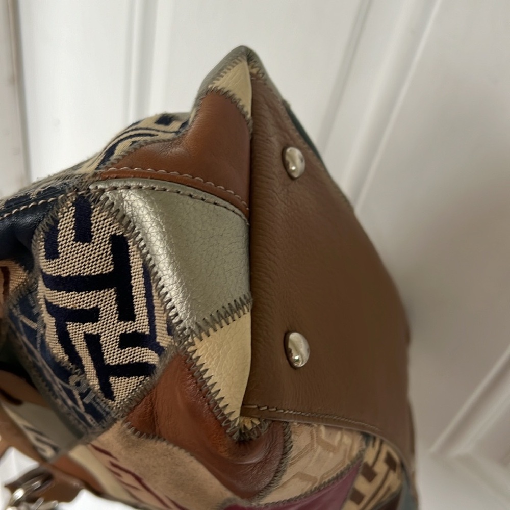 Tignanello Patchwork Multicolor Shopper Leather S… - image 7